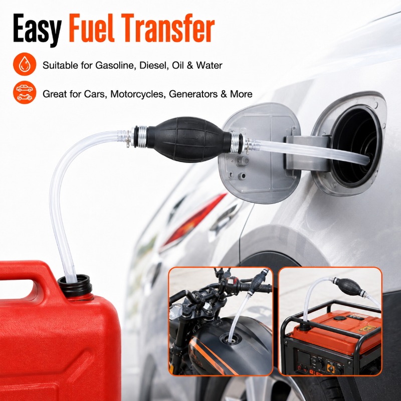 Diesel Water Pump - 1/3/5PCS 2M Hand Siphon Pump Manual