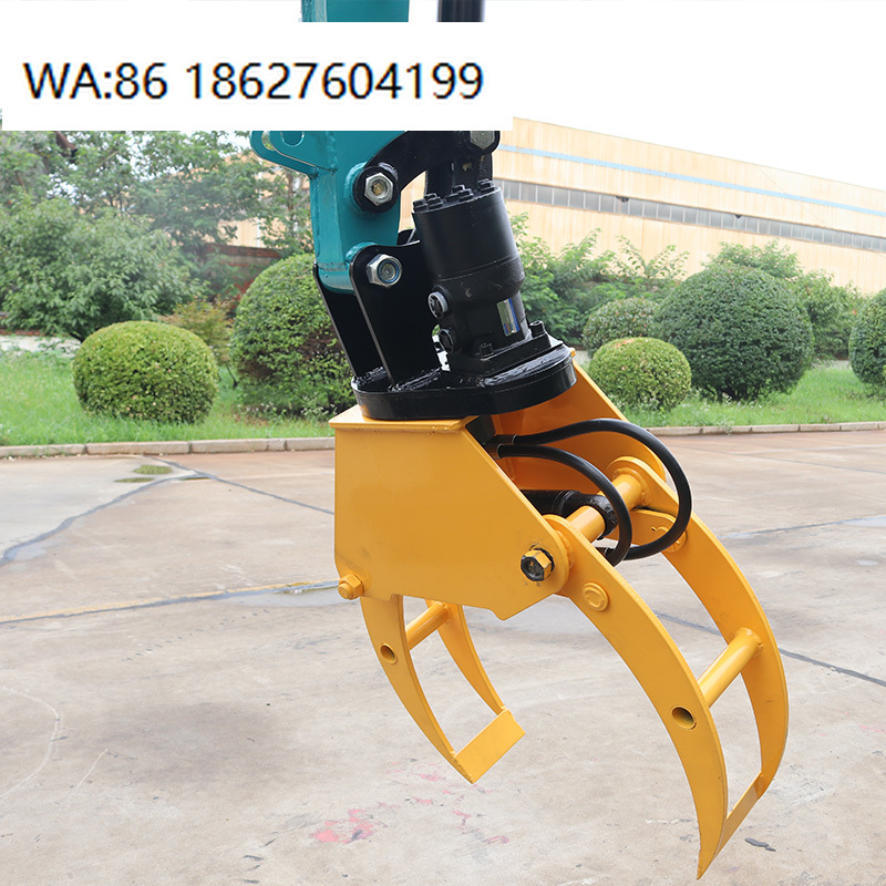 Heavy Equipment Parts - Mini Excavator Log Grapple Efficient Wooden