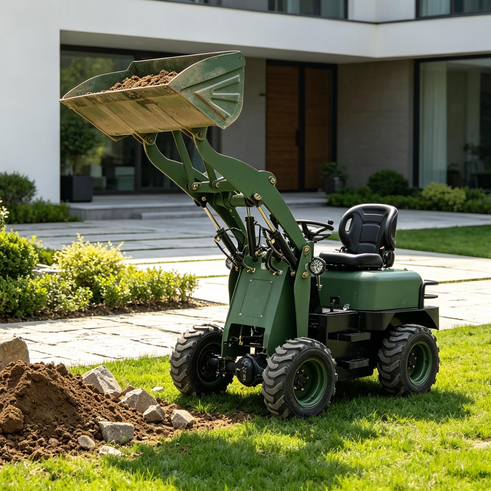 Garden Land Work Wheel Tractor - огляд і ціна Mini Bulldozer Attachments