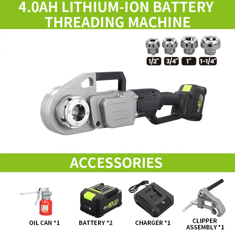 Lithium Battery Threading Mach - огляд і ціна Pipe Threading Machine